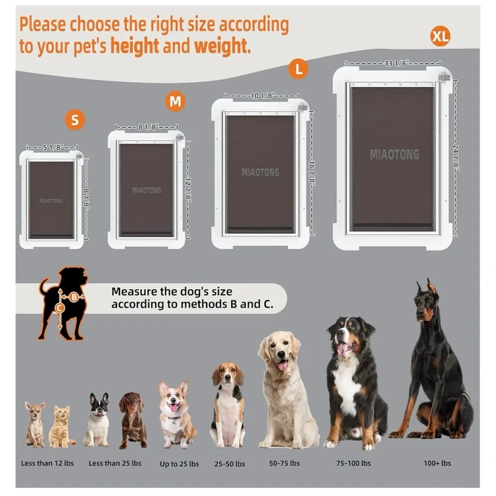 Magnetic Dog Door with Sliding Panels medium
